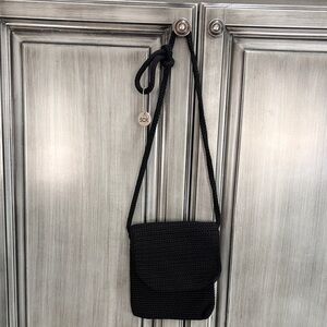 The SAK Black Crochet Crossbody Bag
